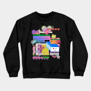 Vapowave your file has stopped responding  baby internet bubble y2k vibe Crewneck Sweatshirt